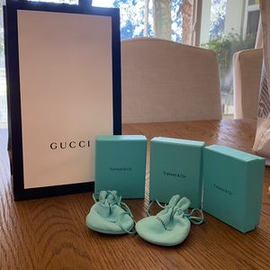 Tiffany Boxes with jewelry pouches and Gucci Bag